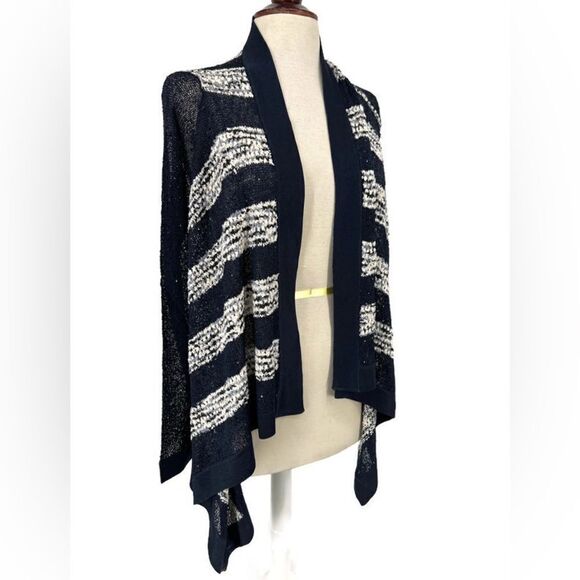 NWT Dolce Cabo Striped Open Draped‎ Cardigan Sweater Sz S/M - Picture 1 of 7